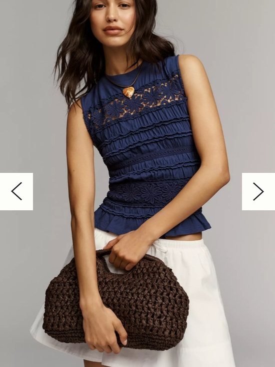 Anthropologie Handbags - Anthropologie woven raffia brown shoulder bag / clutch removable chain